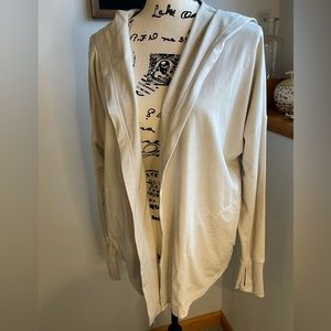 Nike Dri Fit Womens size L hooded top cream color 💖